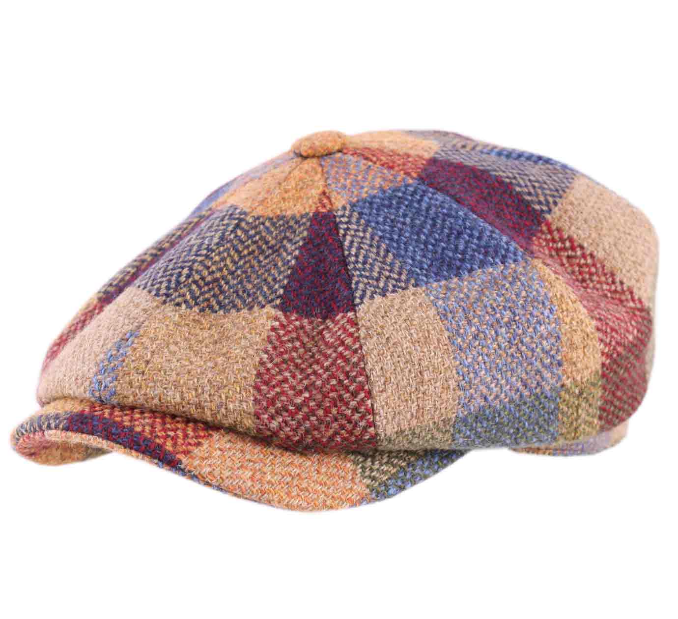 casquette irlandaise laine Lambswool Patchwork casquette irlandaise laine Lambswool Patchwork
